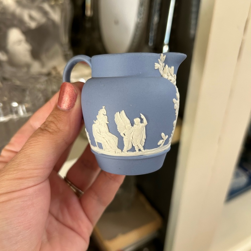 Mini Wedgewood jasperware pitcher